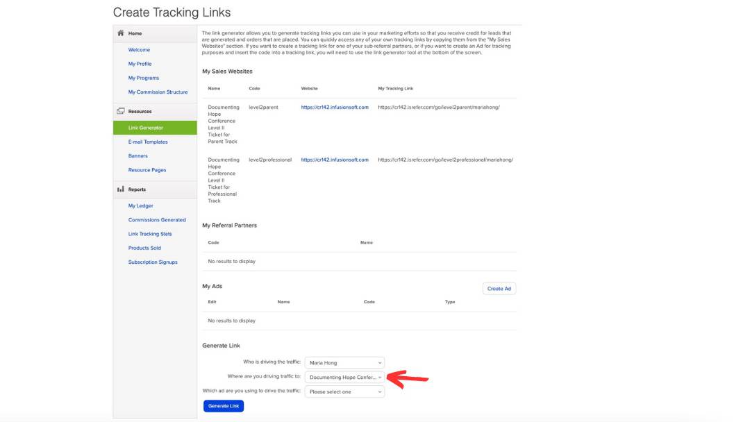 create tracking links